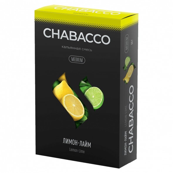 Смесь Chabacco MEDIUM - Lemon-Lime (Лимон - Лайм, 50 грамм) купить в Краснодаре
