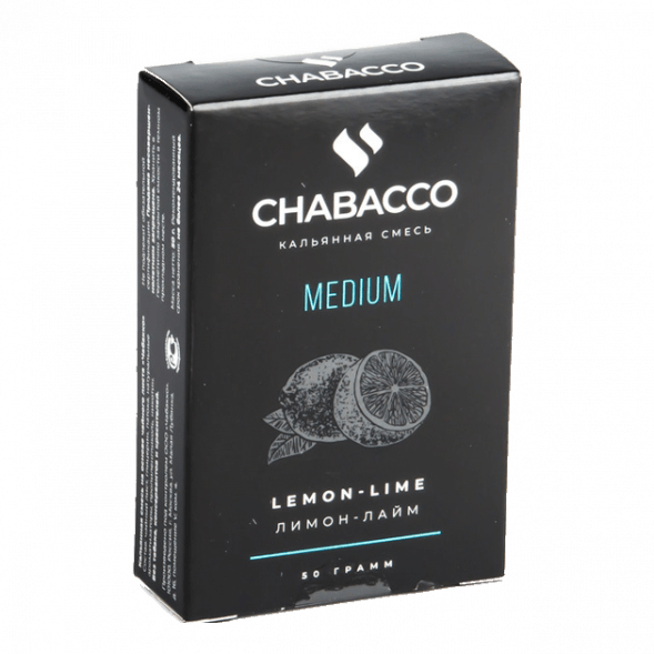 Смесь Chabacco MEDIUM - Lemon-Lime (Лимон - Лайм, 50 грамм) купить в Краснодаре