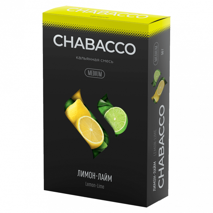 Смесь Chabacco MEDIUM - Lemon-Lime (Лимон - Лайм, 50 грамм) купить в Краснодаре
