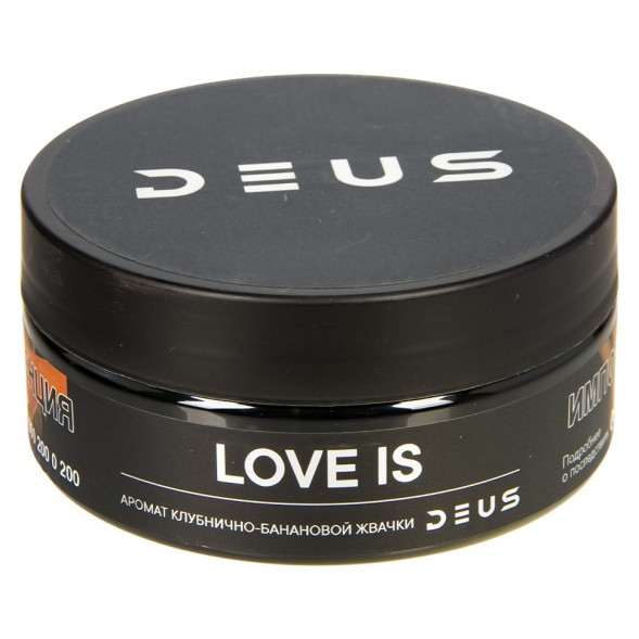 Табак Deus - Love Is (Клубнично-Банановая Жвачка, 100 грамм) купить в Краснодаре