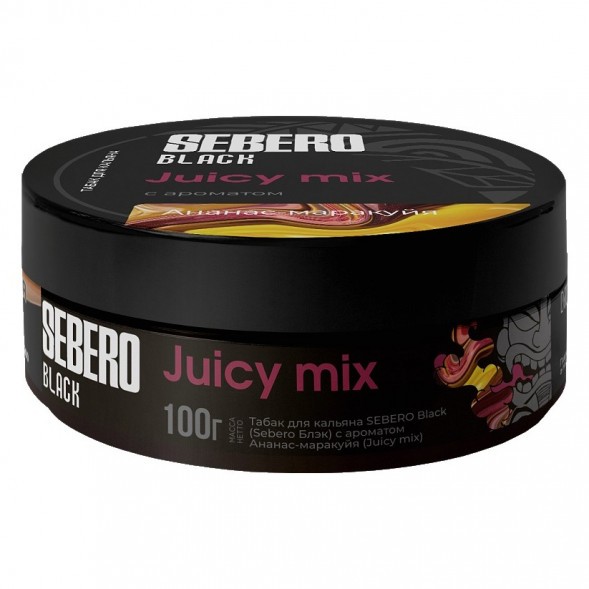 Табак Sebero Black - Juicy Mix (Ананас и Маракуйя, 100 грамм) купить в Краснодаре