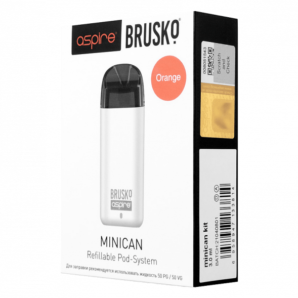 Электронная сигарета Brusko - Minican (350 mAh, Оранжевый) купить в Краснодаре
