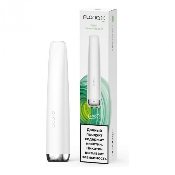 PLONQ PLUS PRO - Лайм Лемонграсс (Lime Lemongrass, 4000 затяжек) купить в Краснодаре