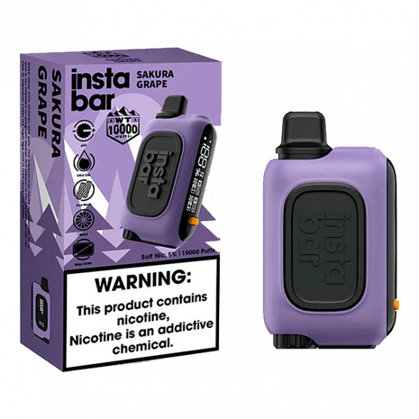 PLONQ INSTABAR WT - Сакура Виноград (Sakura Grape, 10000 затяжек) купить в Краснодаре