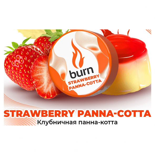 Табак Burn - Strawberry Panna-Cotta (Клубничная Панна-котта, 25 грамм) купить в Краснодаре