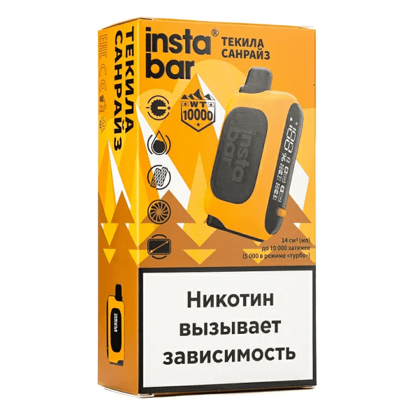 PLONQ INSTABAR WT - Текила Cанрайз (Tequila Sunrise, 10000 затяжек) купить в Краснодаре