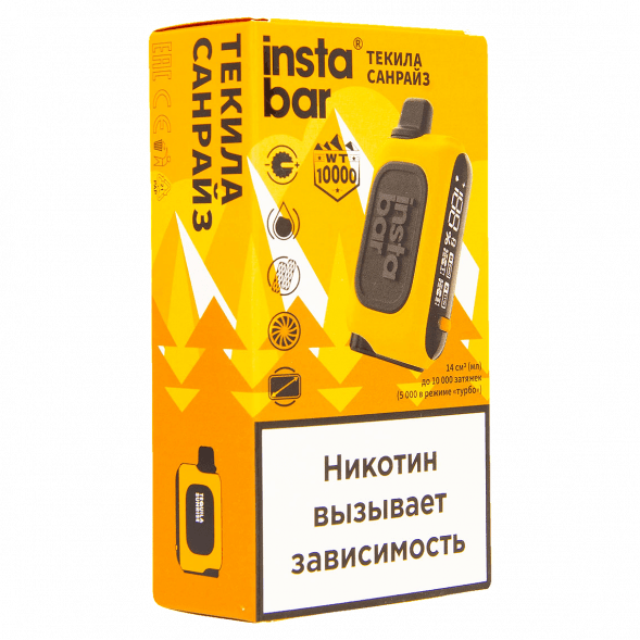 PLONQ INSTABAR WT - Текила Cанрайз (Tequila Sunrise, 10000 затяжек) купить в Краснодаре