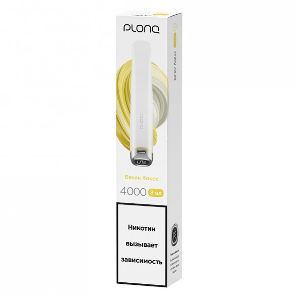 PLONQ PLUS PRO - Банан Кокос (Banana Coconut, 4000 затяжек) купить в Краснодаре
