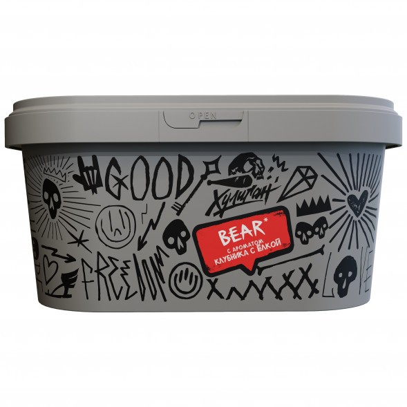 Табак Хулиган - BEAR (Клубника с Ёлкой, 200 грамм) купить в Краснодаре