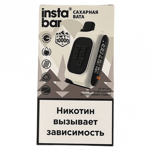 PLONQ INSTABAR WT - Сахарная Вата (Blue Cotton Candy, 10000 затяжек) купить в Краснодаре
