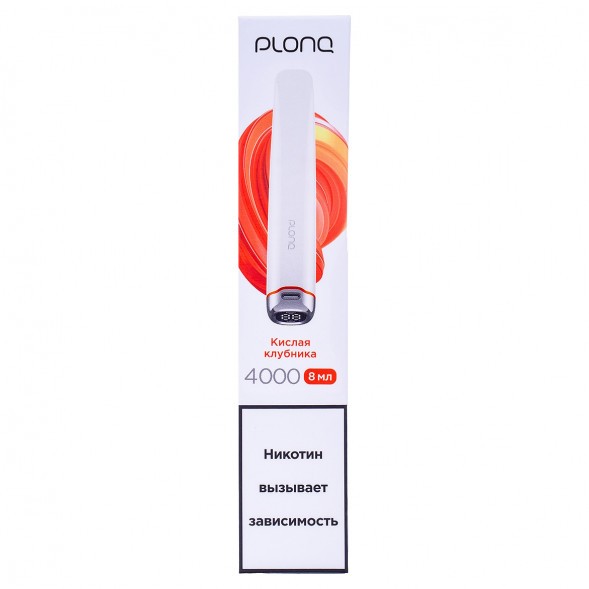 PLONQ PLUS PRO - Кислая Клубника (Sour Strawberry, 4000 затяжек) купить в Краснодаре