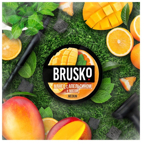 Смесь Brusko Medium - Манго с Апельсином и Мятой (50 грамм) купить в Краснодаре