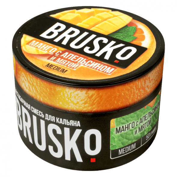 Смесь Brusko Medium - Манго с Апельсином и Мятой (50 грамм) купить в Краснодаре