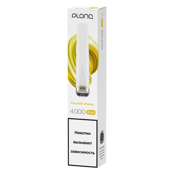 PLONQ PLUS PRO - Кислый Ананас (Sour Pineapple, 4000 затяжек) купить в Краснодаре
