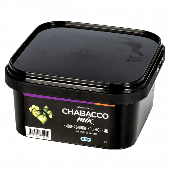 Смесь Chabacco MIX MEDIUM - Kiwi Apple Gooseberry (Киви Яблоко Крыжовник, 200 грамм) купить в Краснодаре