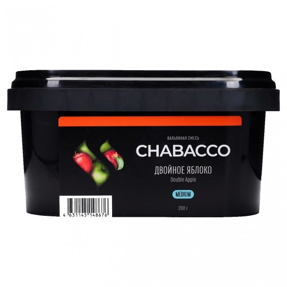 Смесь Chabacco MEDIUM - Double Apple (Двойное Яблоко, 200 грамм) купить в Краснодаре